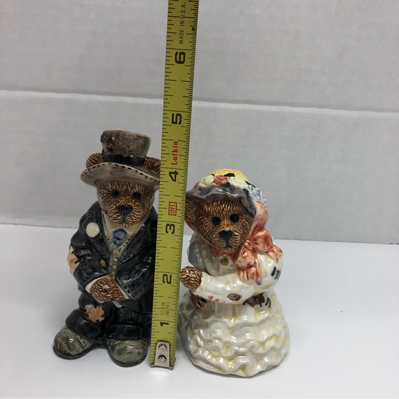 VTG Bearware Pottery Bride Groom Salt Snd Pepper Shakers Edition# 7E/ 2942 TBC98 - Picture 9 of 9